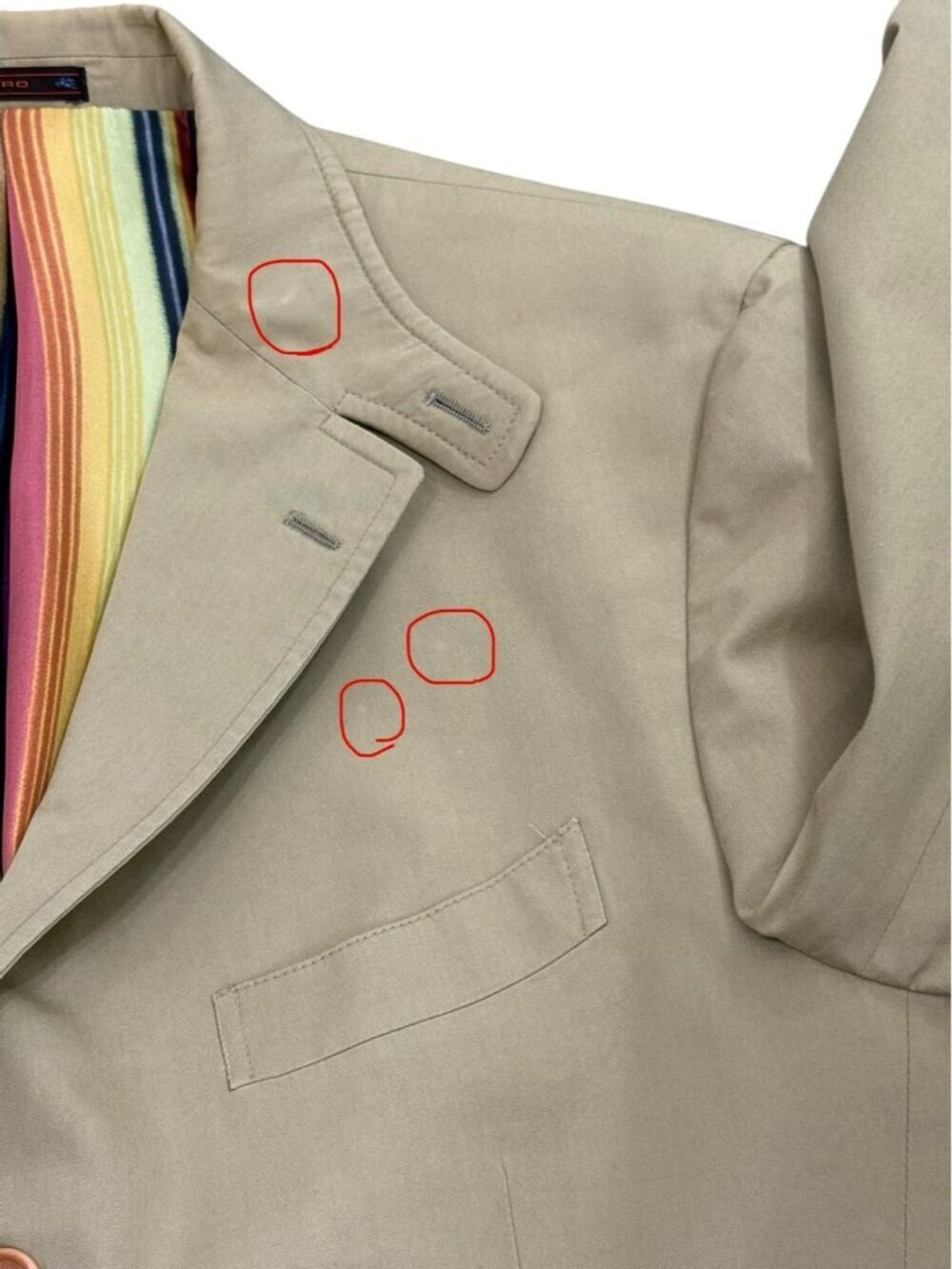 Etro Men's 100% Cotton Blazer Sport Coat Tan 3-Button Upscale Casual IT 54/US 44 - Picture 4 of 16
